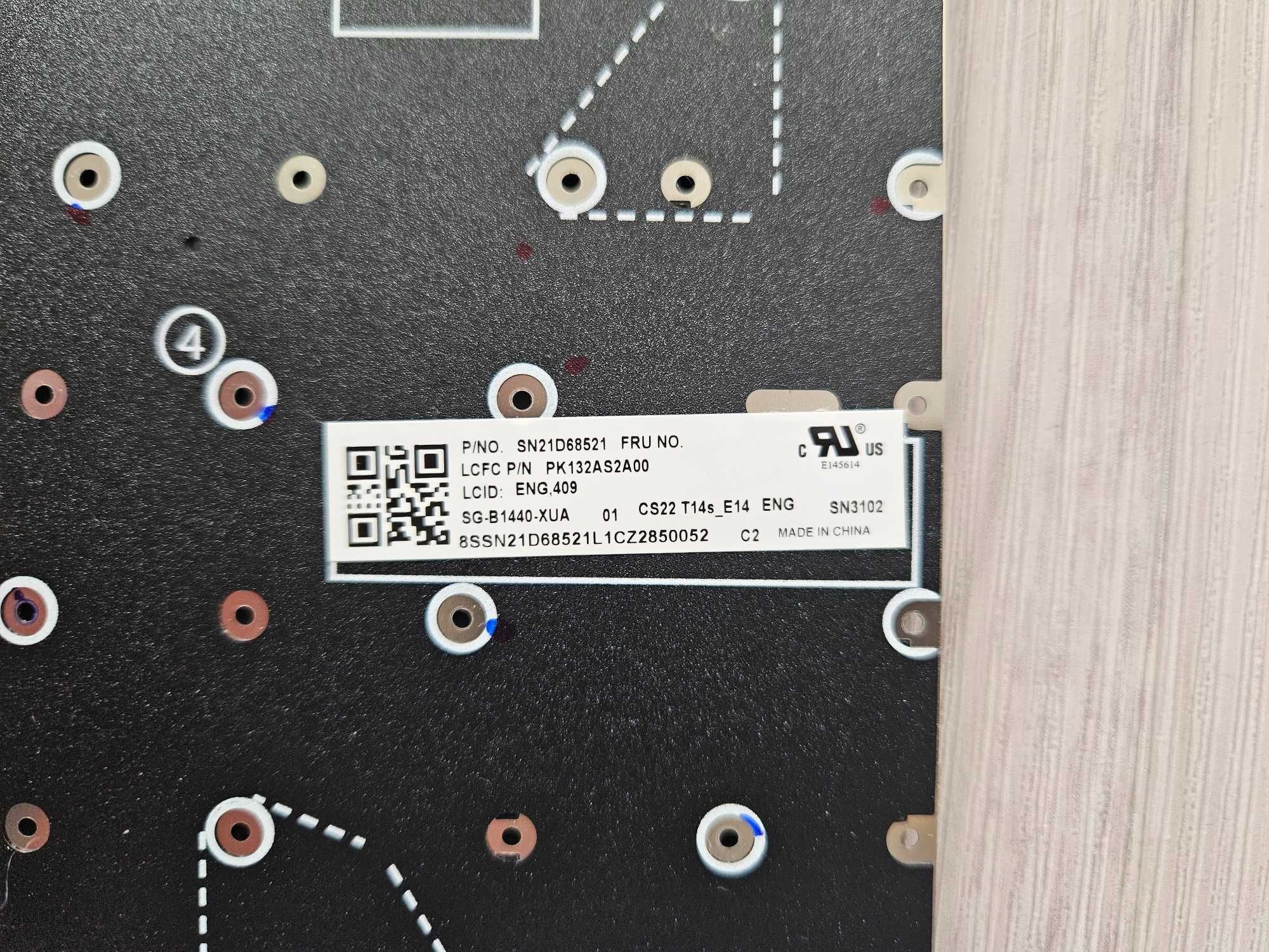 Клавіатура для Thinkpad T14S Gen 3, без підсвітки, розкладка US