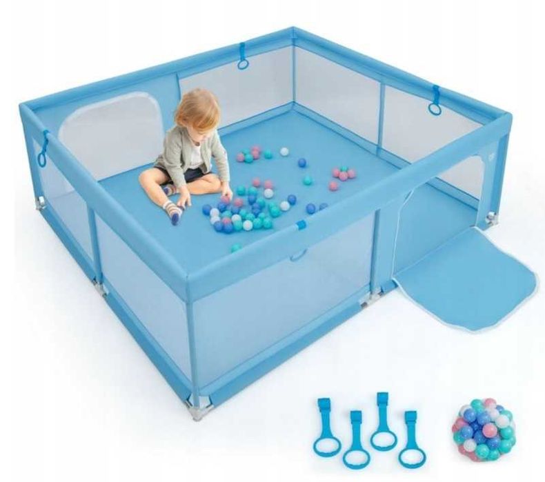 COSTWAY – Składany Kojec Dla Dzieci 200×180×68 cm