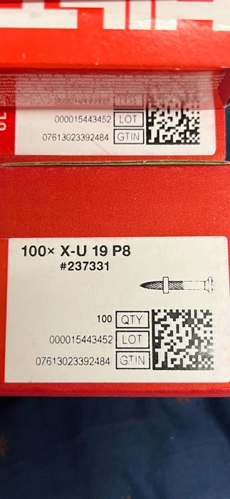 Gwoździe do osadzała hitti 16mm,  19mm