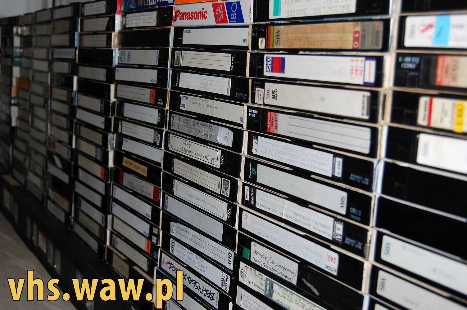 Przegrywanie kaset wideo VHS, audio, skanowanie. Otwarte też w weekend