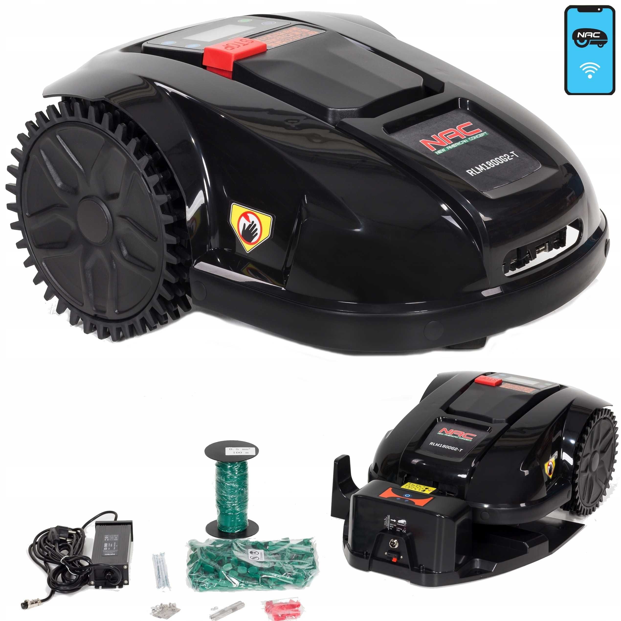 nowy robot koszący NAC RLM1800G2-T do trawnika o pow. do 1800 m.kw.