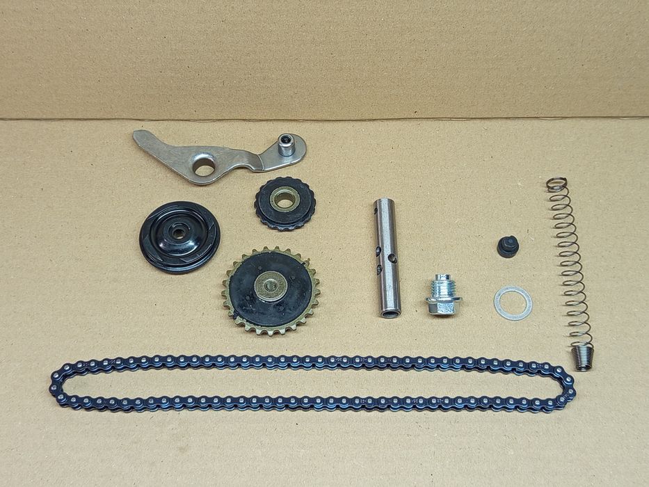 Комплект ГРМ мопеда Альфа Дельта натягувач, ролики, ланцюг