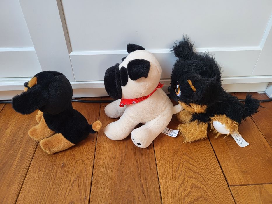 zestaw 3 pluszowych piesków, pieski pluszaki Ty, Pepco
