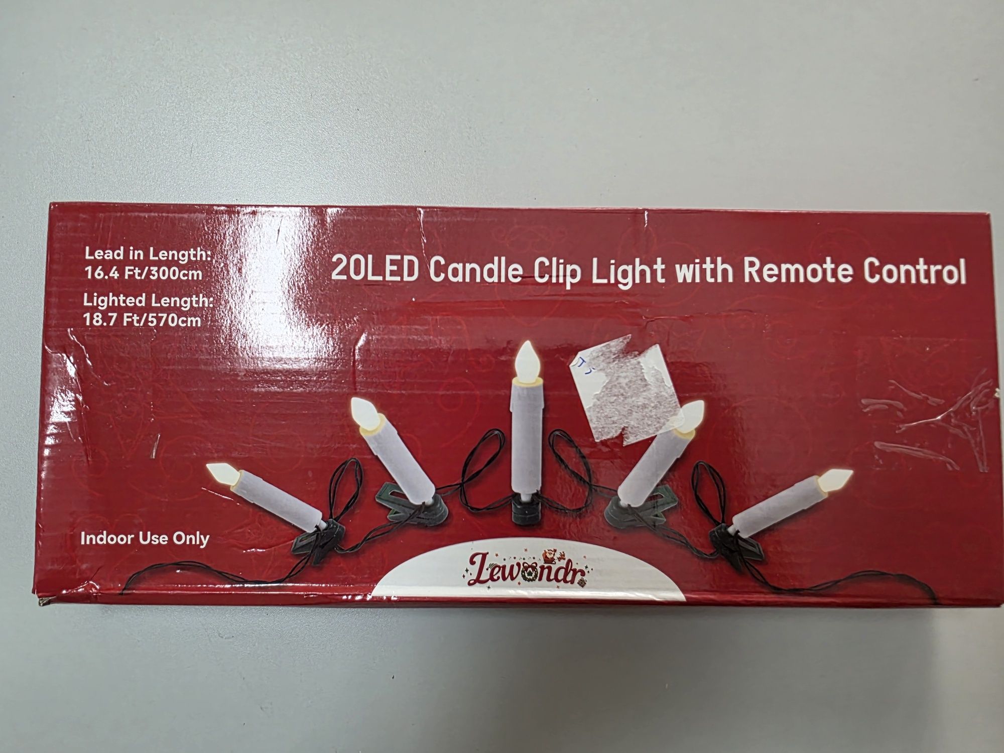 2 x 20 Luzes de Vela LED - Efeito Chama com comando