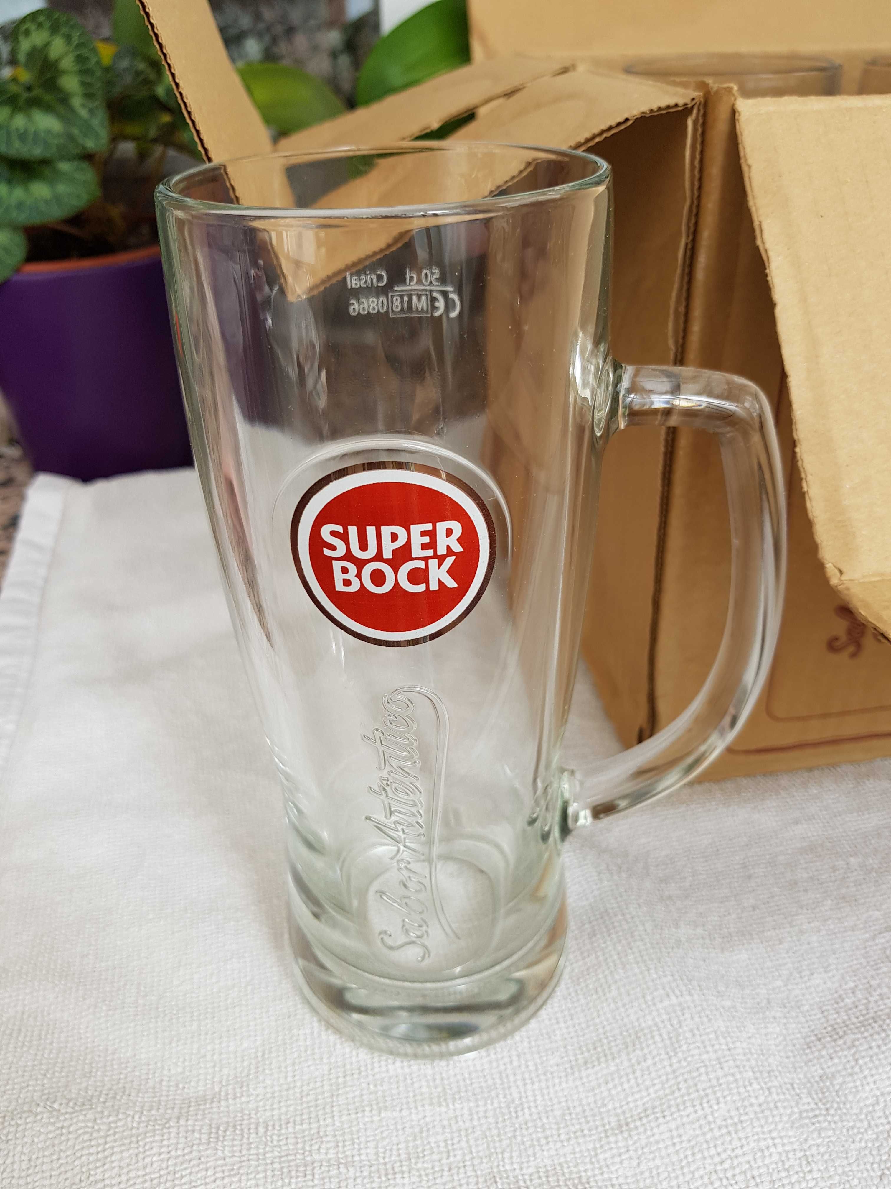 Copo Caneca Super Bock Original 6 copos 50cl