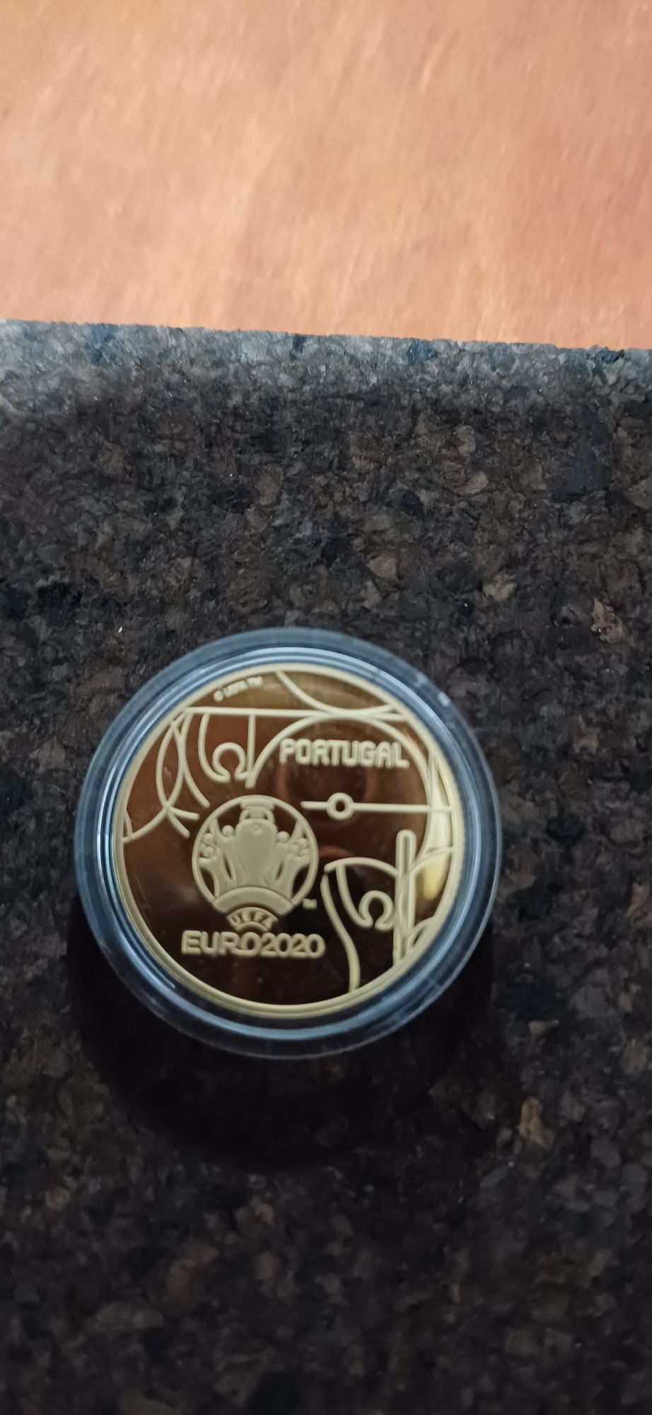Moeda Ouro Proof Uefa Euro 2020 Portugal