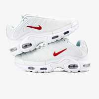 Чоловічі кросівки Nike Air Max Tn "White/Red"(літо)