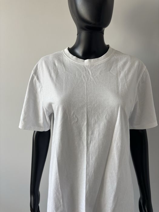 biały tshirt biała bluzka z krótkim rękawem oversize geffer M bawełna