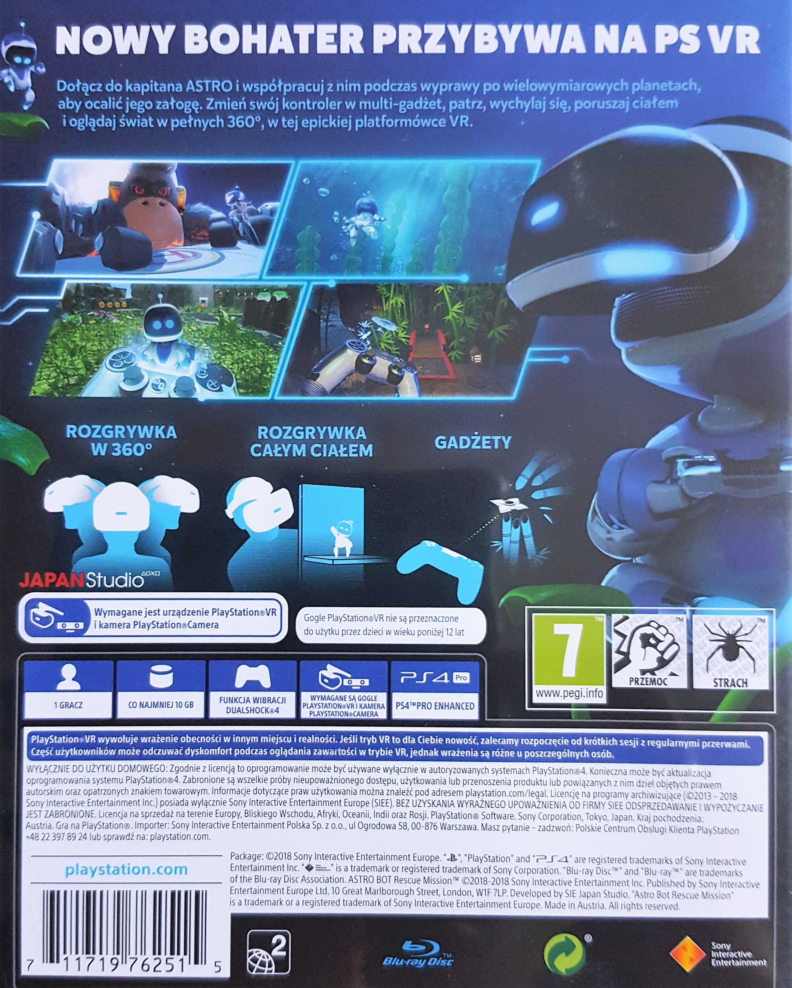 ASTRO BOT RESCUE MISSION PL Playstation 4 PS4 PS5 Nowa Multigames