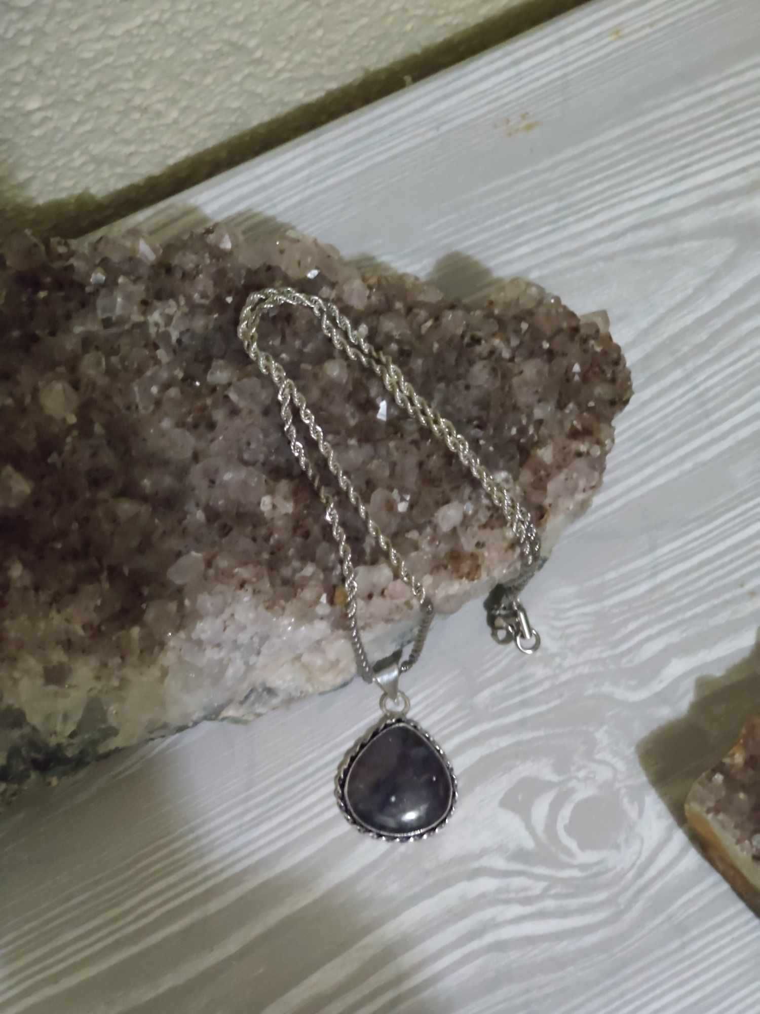 Pendentes com Ametista, Labradorite e Pérola