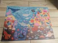 Puzzle dla dziecka dzieci ryby podwodny świat ocean morze Duże element