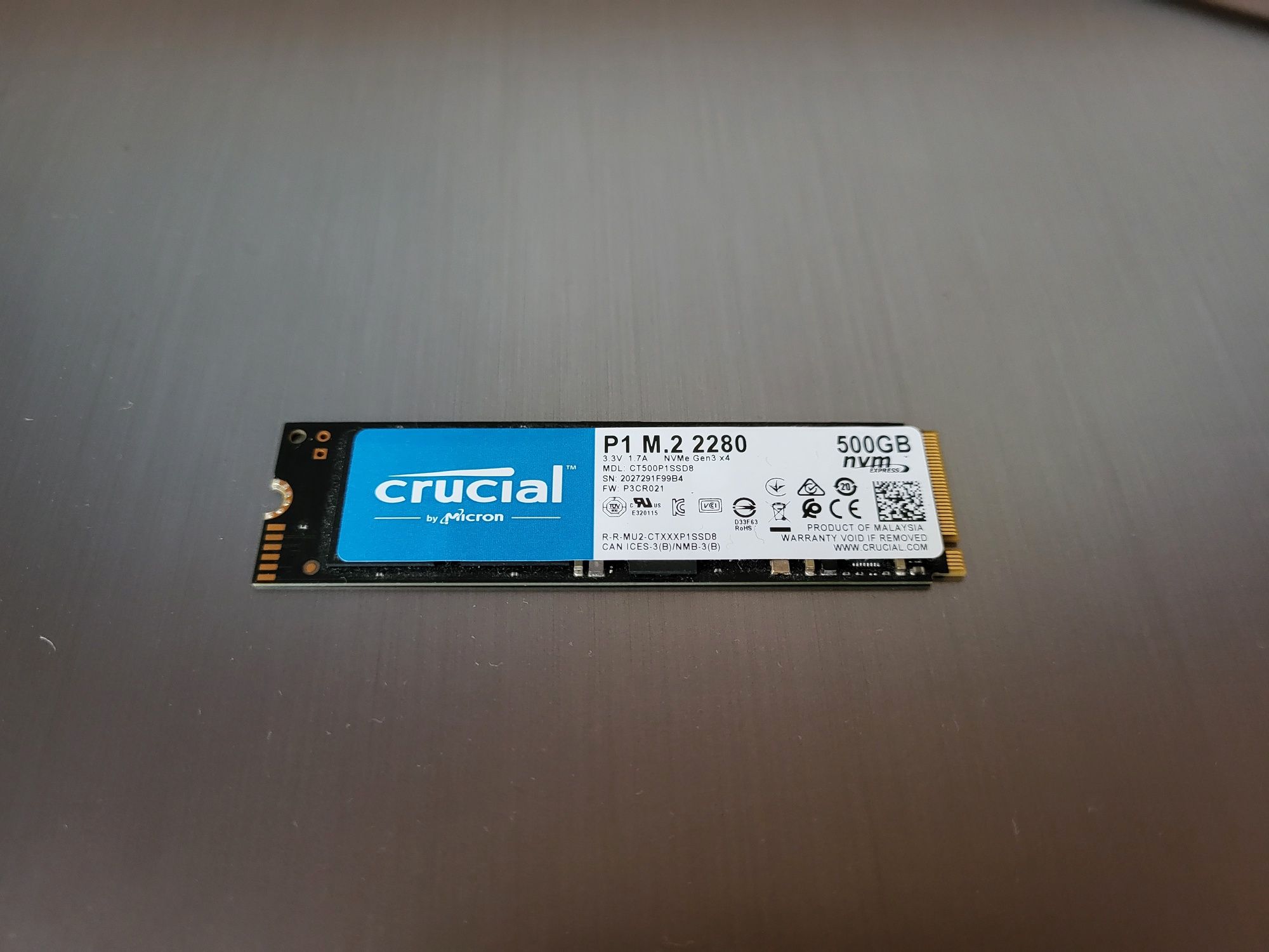 SSD m2 P1 CRUSIAL 500gb P1 99% майже нова