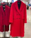Płaszcz Zara czerwony wełna wełniany oversize dyplomatka rozm XS NOWY