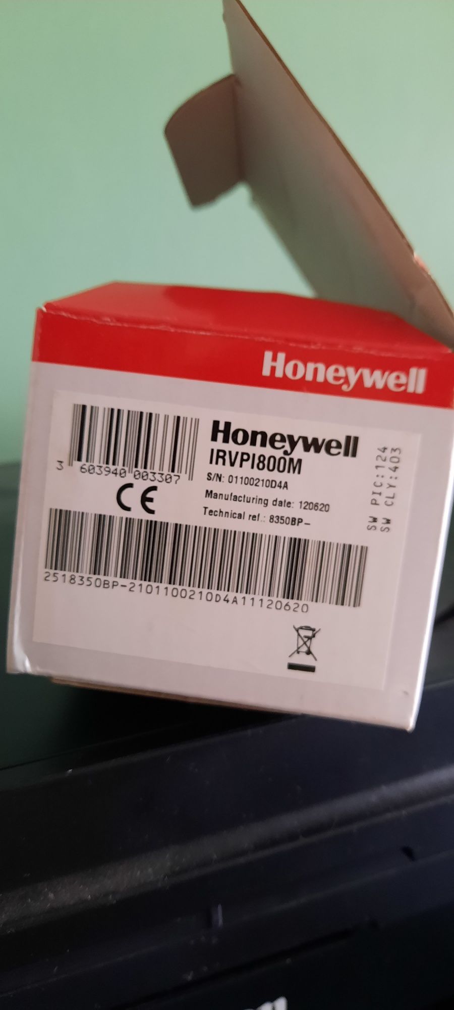 Sensor movimento Alarme - PIR - CAMERA - Honeywell Security IRVPI800