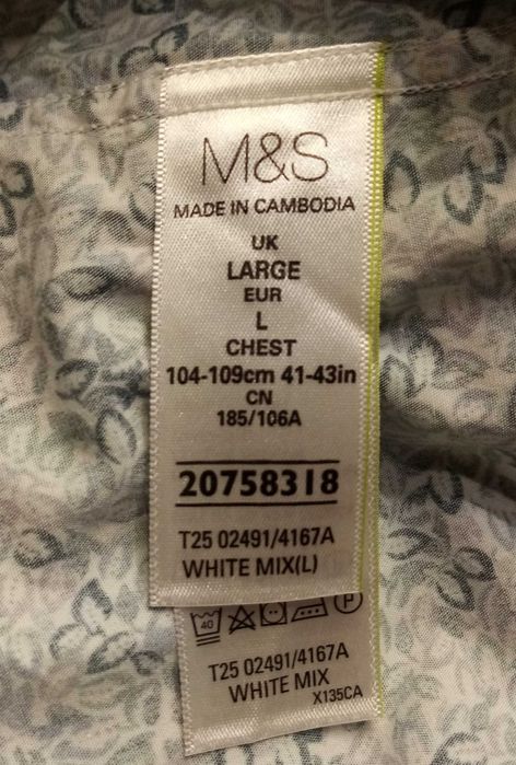 R) AUTOGRAPH M&S elegancka męska koszula długi rękaw Roz.L