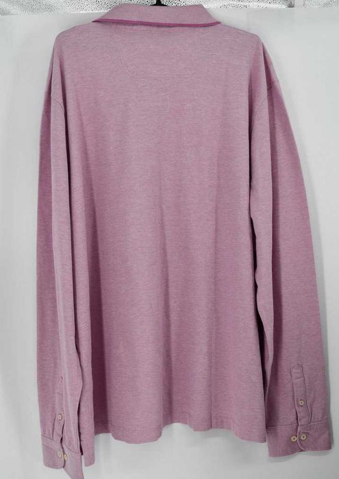 Faconnable Malva długi rękaw polo liliowe 4XL 100 % bawełna nowa