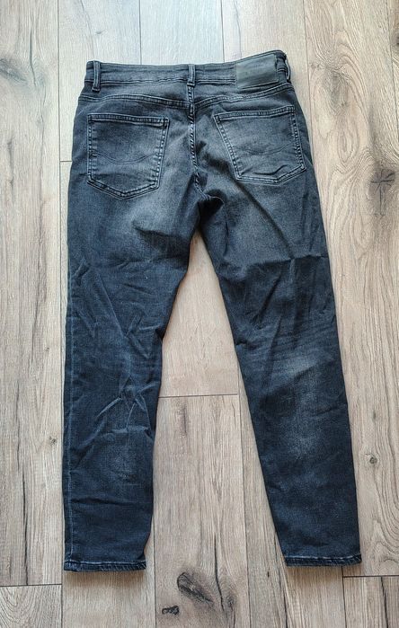 Spodnie jeansy dżinsy męskie czarne Pull & Bear 40