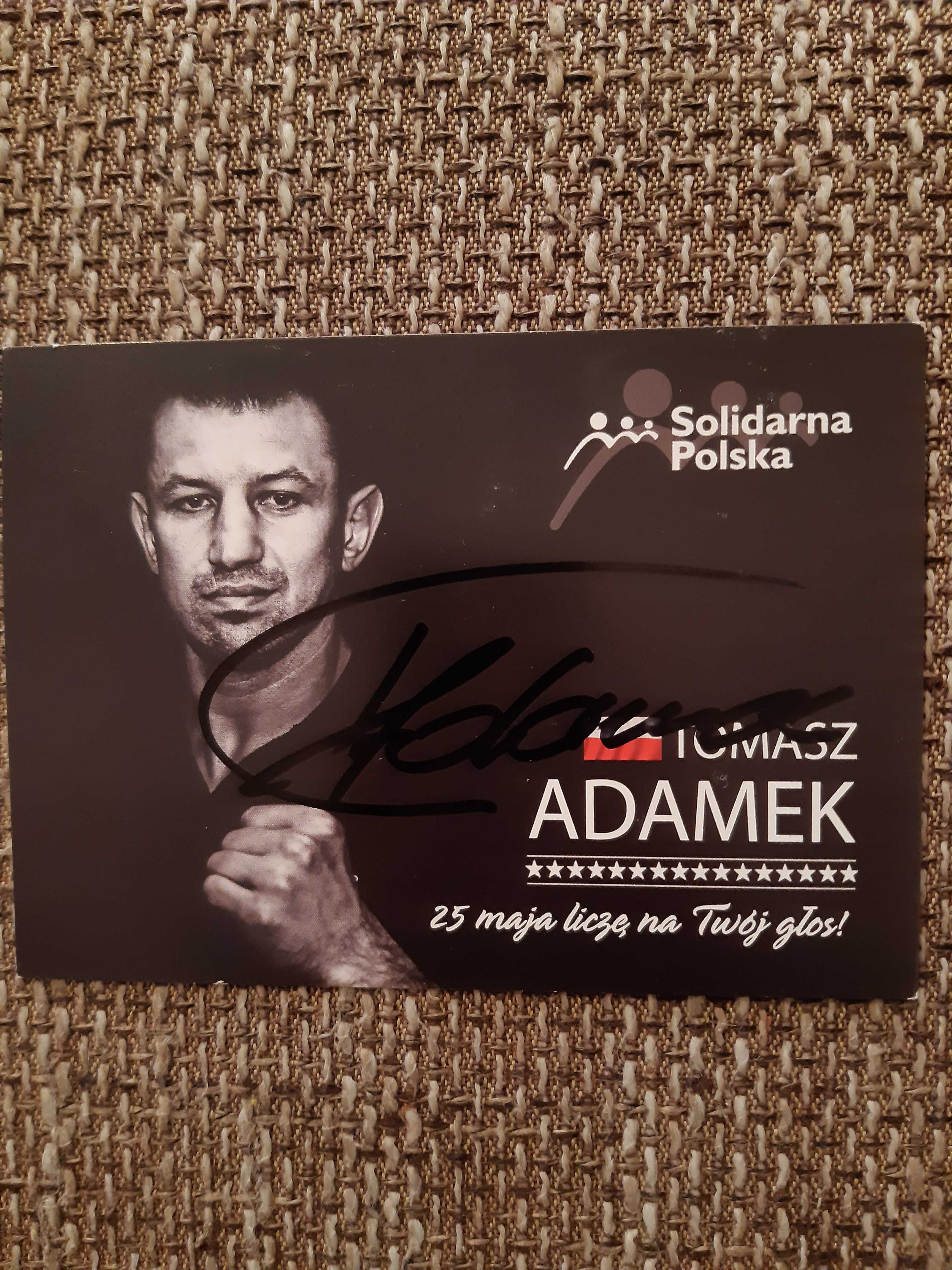 Zdjecie Tomasza Adamka z autografem