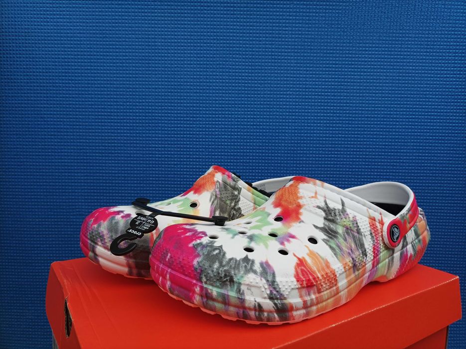 Крокси Crocs Classic Tie-Dye Lined Clog (35-41) Оригінал!