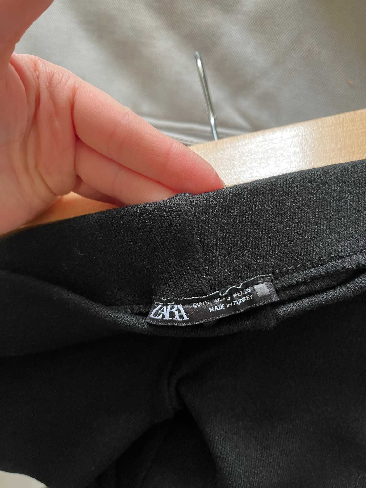 Dzianinowe spodnie dzwony na gumce, zara S nowe