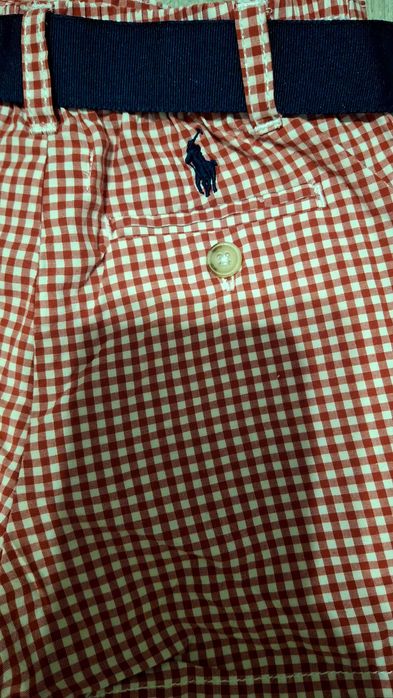 Ralph Lauren Granatowo eleganckie spodenki niemowlęce sesja świąteczna