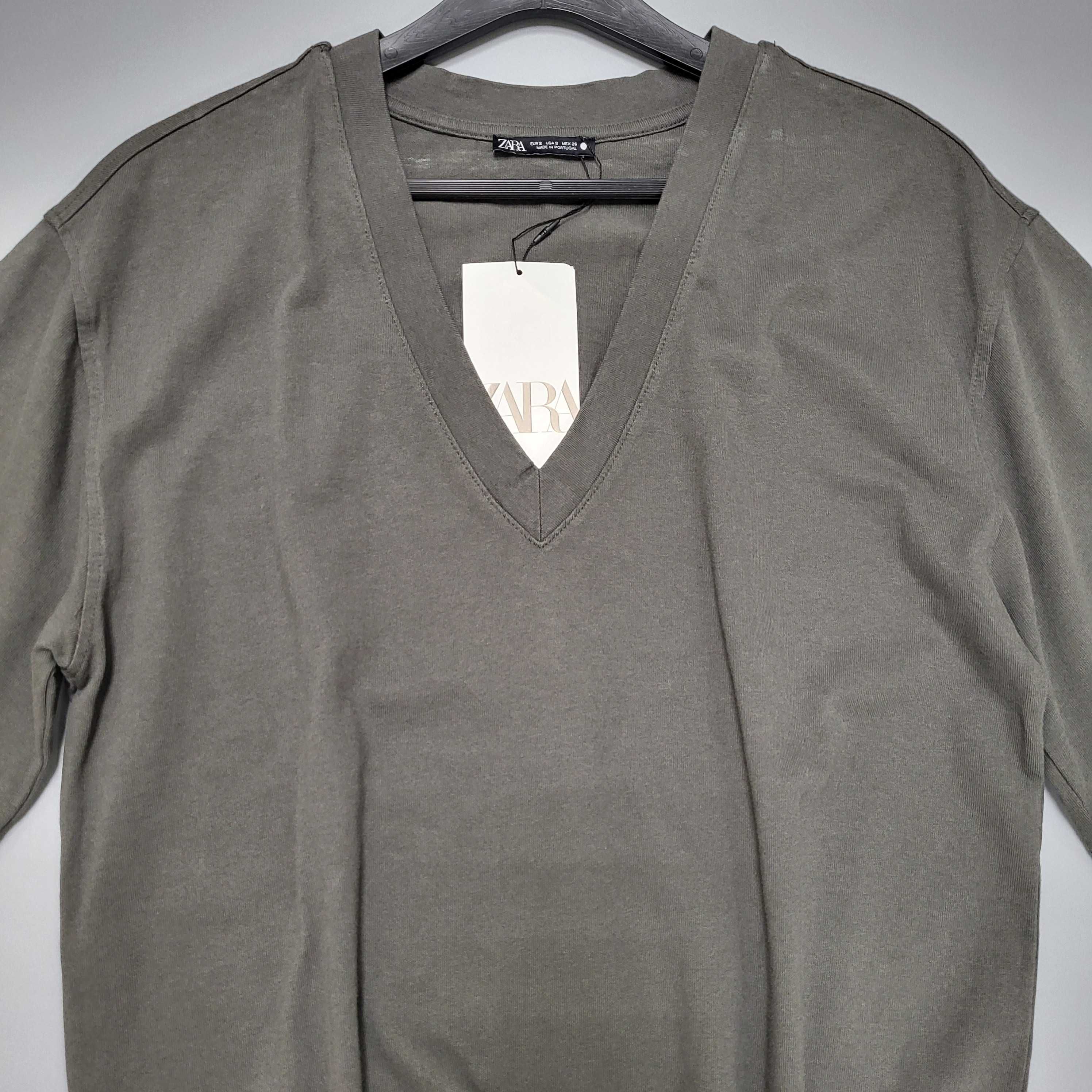 Сукня футболка міді із щільної бавовни Zara -  S