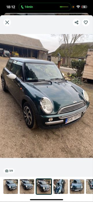 Mini cooper 1.6 benzyna po opłatach i przeglądzie, klimatyzacja