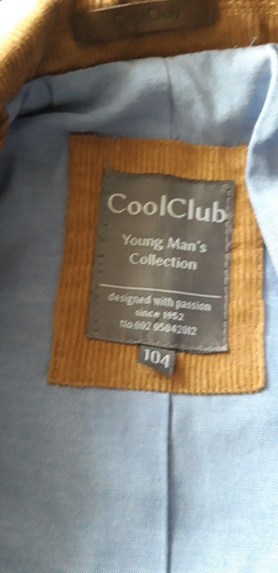Marynarka sztruksowa rozmiar 104 Cool Club.