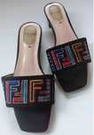 Fendi lato 2021 klapki Multicolor Velvet 36 LIMITED EDITION