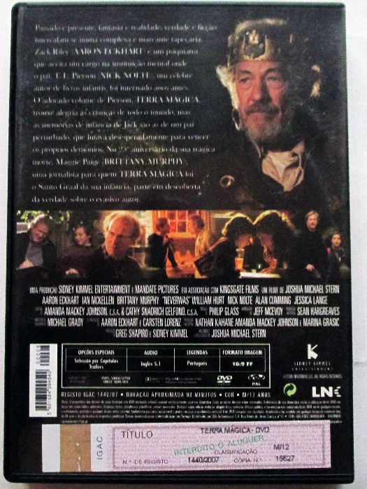 DVD - Terra Mágica, com Jessica Lange, Aaron Eckhart, Nick Nolte