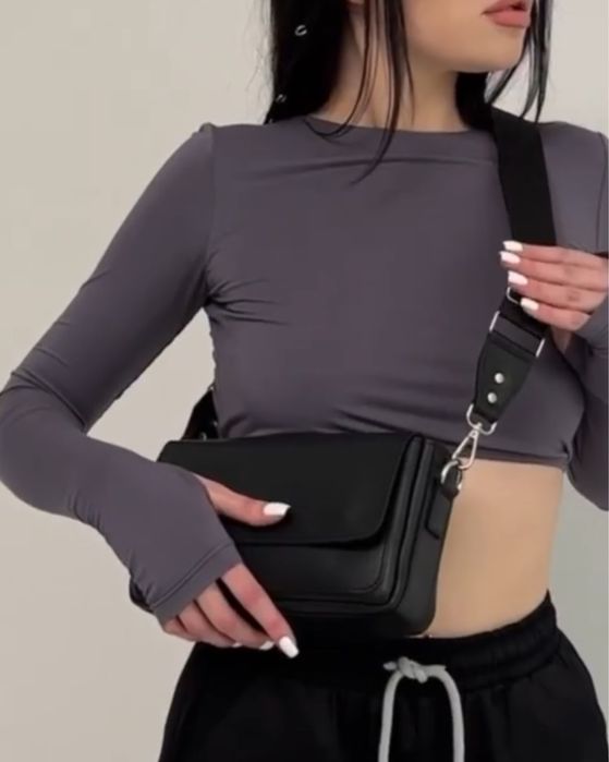 Сумка бананка натуральна шкіра