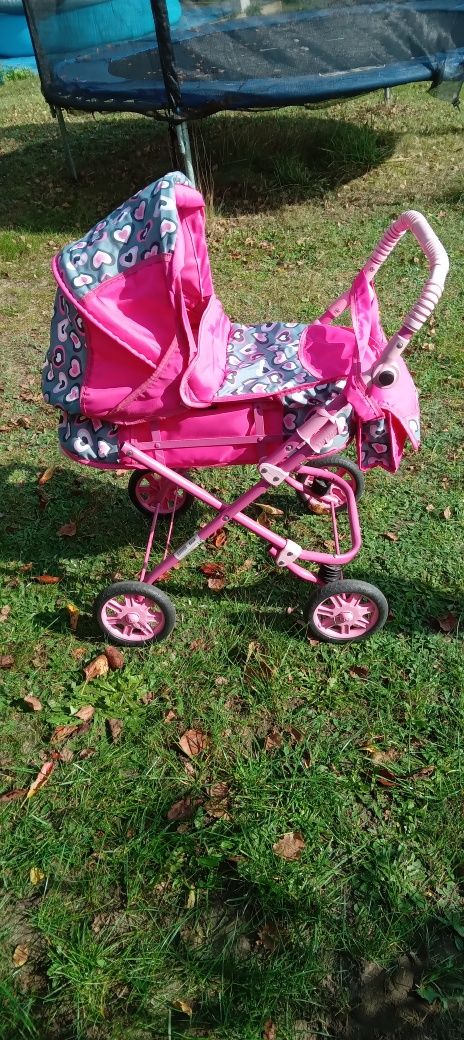 Wózek dla lalki różowy