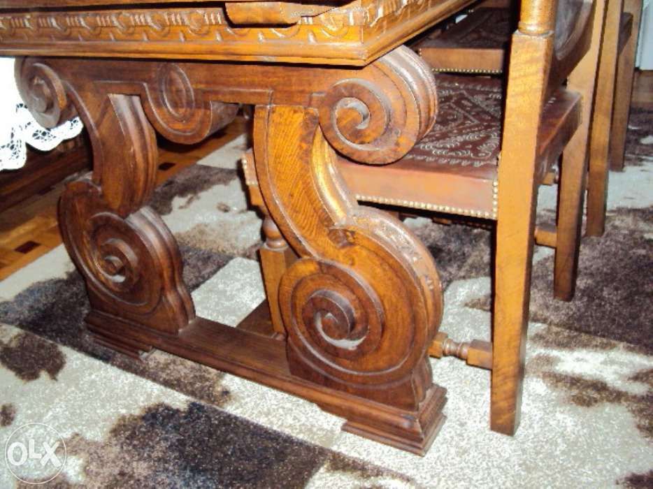 Mesa Renasceça / Século com gavetas e extensível
