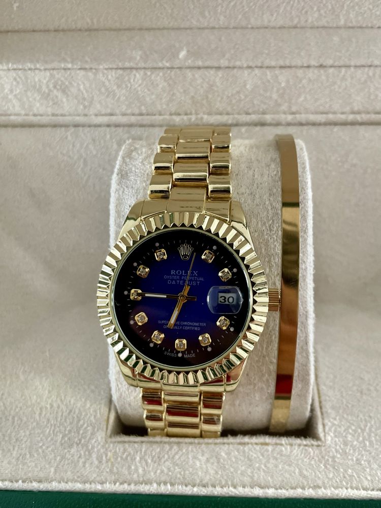 Relógio rolex + Bracelete + Caixa + Saco