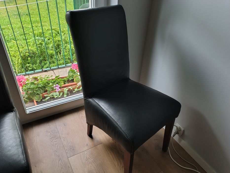 4 krzesła skóra naturalna