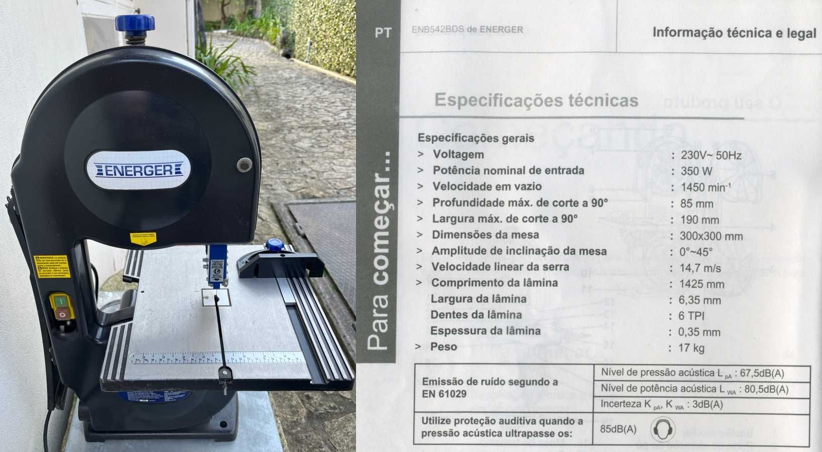 Serra de fita Energer 350W