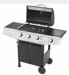 GRILL gazowy ogrodowy zeliwny ruszt LEHMANN 3+1 pokrowiec