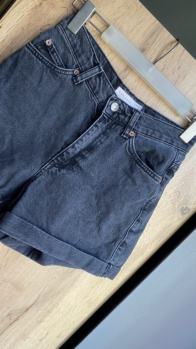 Spodenki TOPSHOP 34 jeansowe szorty damskie bawełna czarne