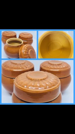 3 керамические кастрюли банячки для запекания глечика
