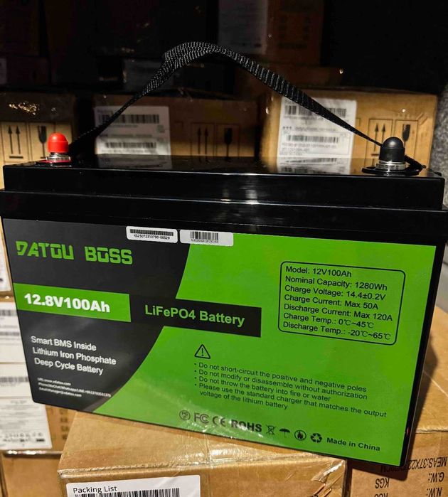 Акумулятор LiFePO4 12,8V/100Ah з BMS літій-залізо-фосфатна батарея ОПТ