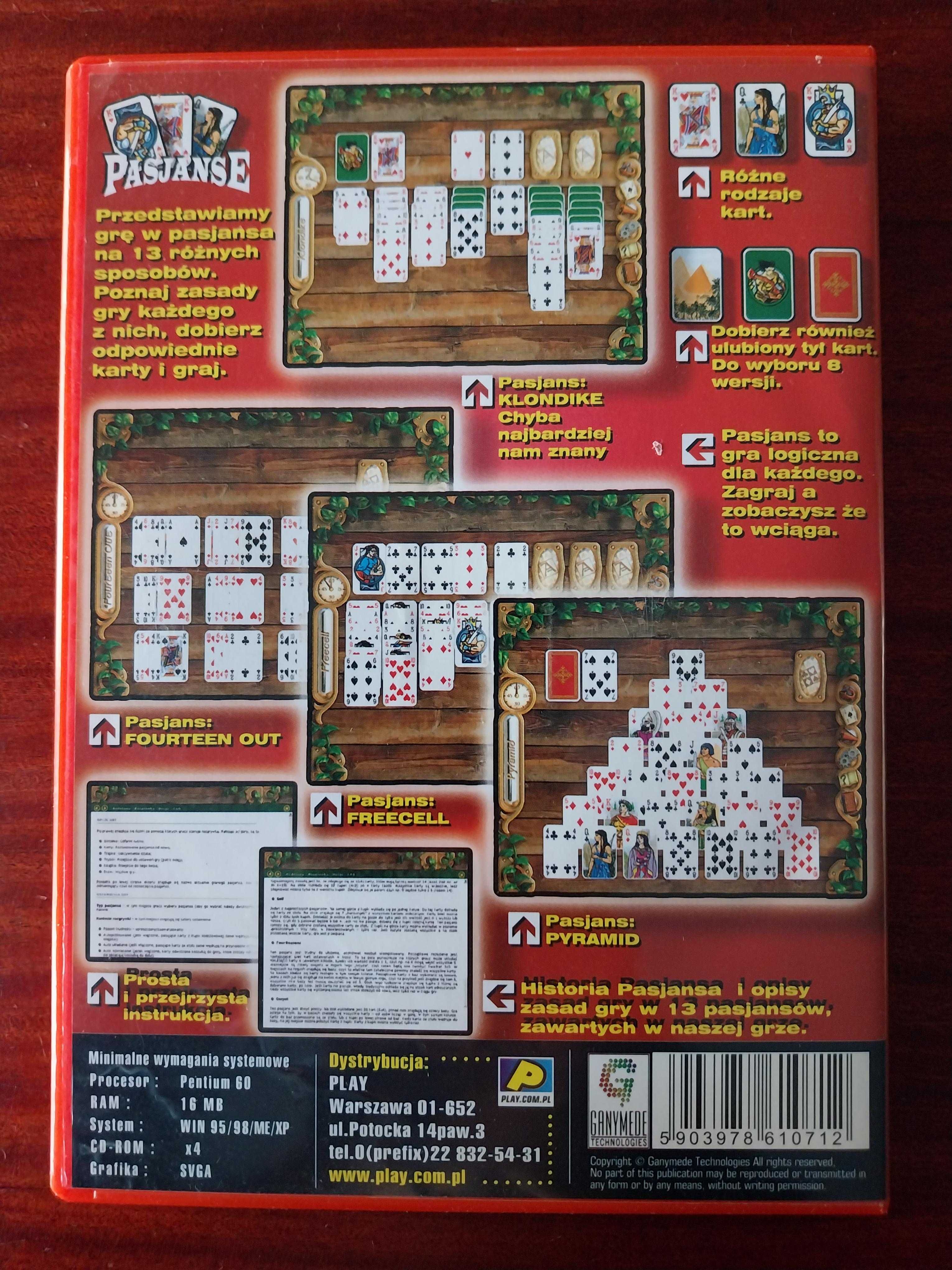 Pasjanse – 13 pasjansów – polska wersją językowa (gra PC)
