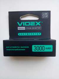 Акумуляторна батарейка Videx 18650-P (захист) літій-іонна 3000 mAh