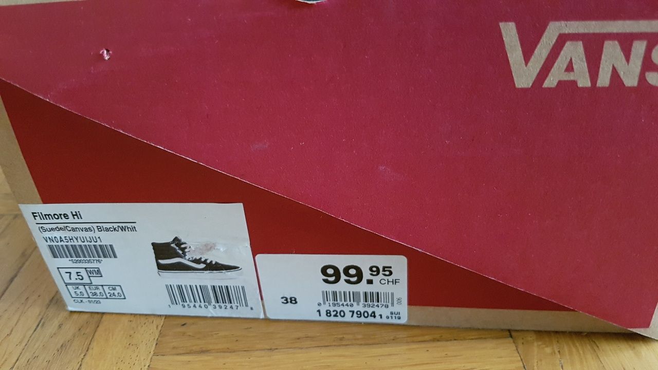 Высокие кеды Vans FILMORE HI 38р,стелька 24,5см,оригинал.