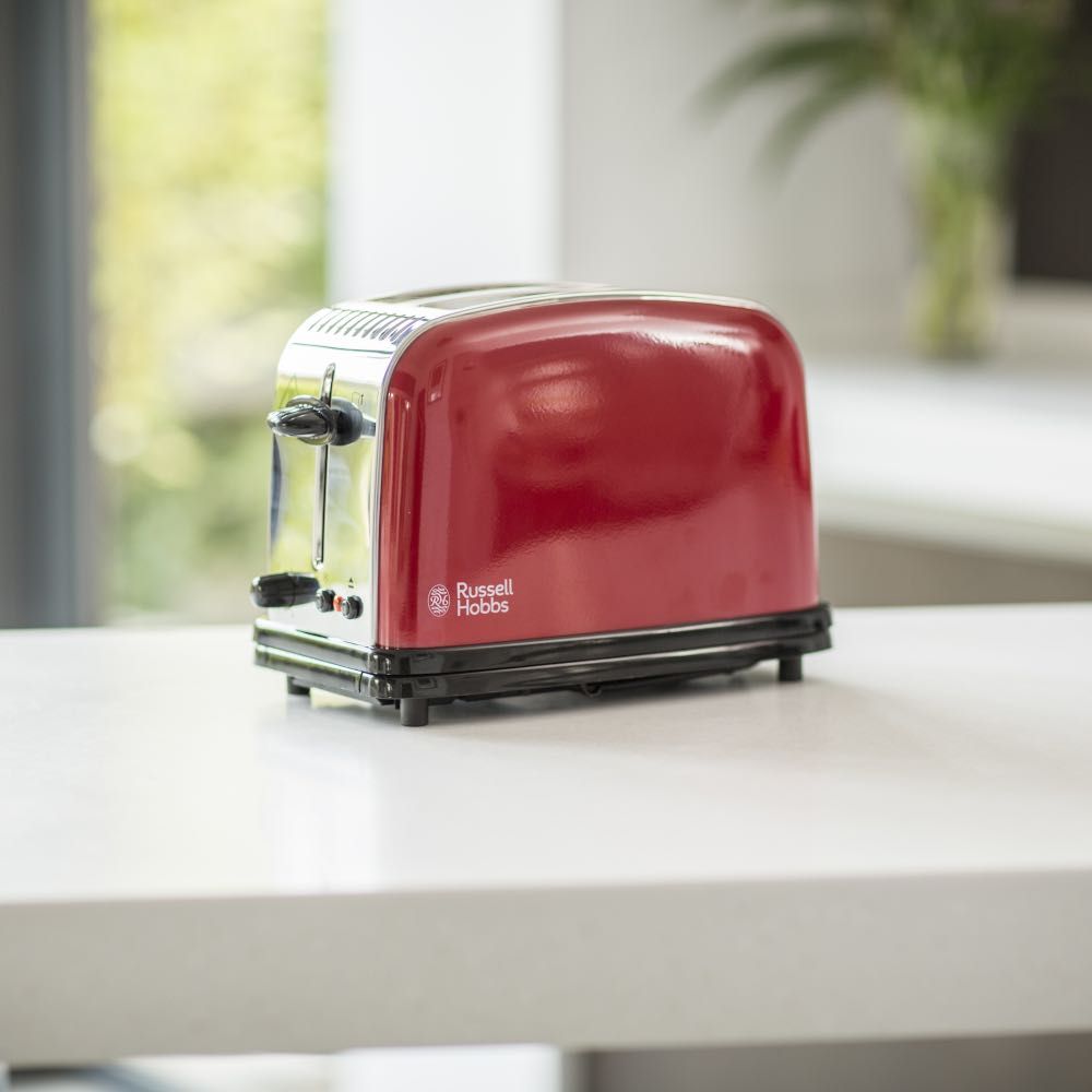 Nowy RUSSELL HOBBS Colours Plus Flame Red toster / opiekacz do kanapek