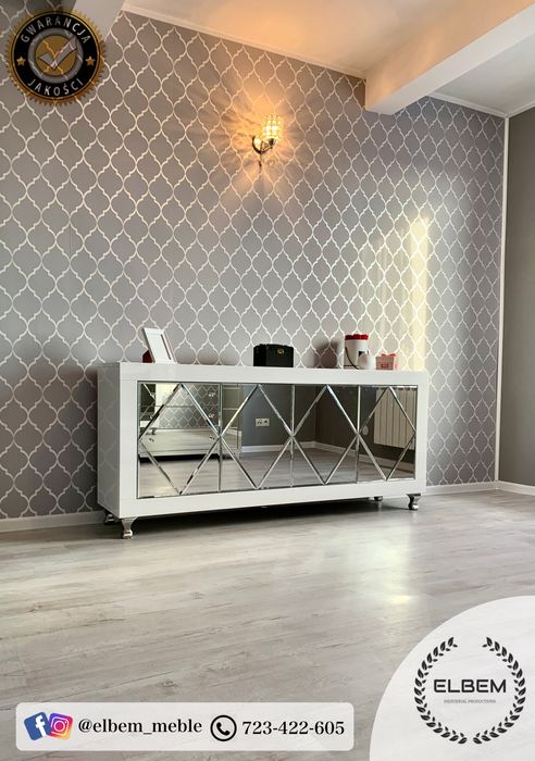 Komoda biały połysk Glamour