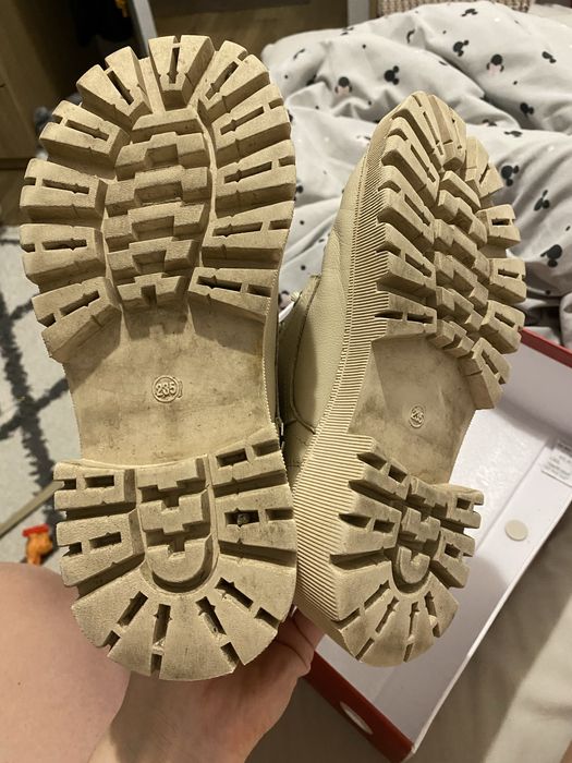 Сапоги зимние бежевые