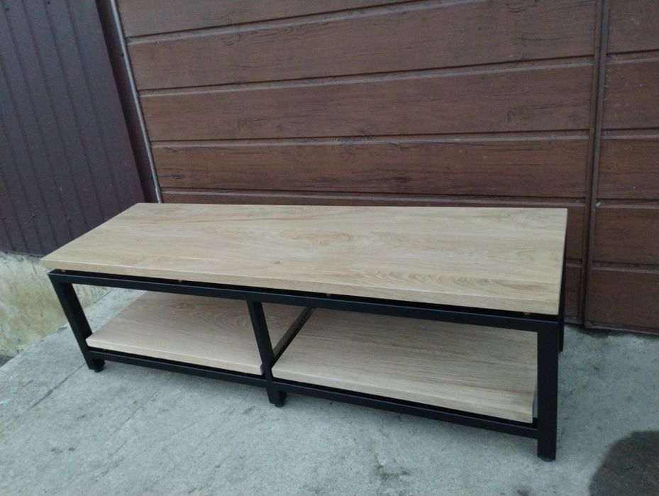 Szafka Rtv audio stolik HiFi regał  dębowy pod sprzęt komoda