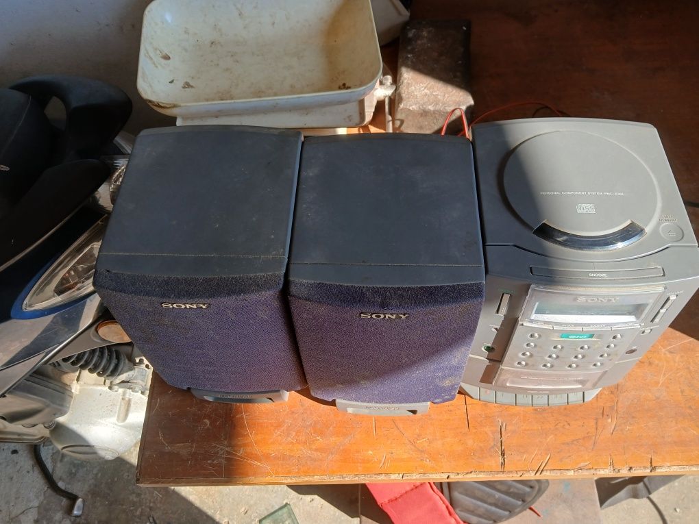 Rádio de CD e cassetes