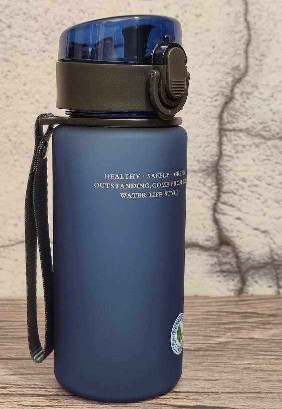 Bidon, sportowa butelka, pojemnik na wodę, niebieska, 400ml