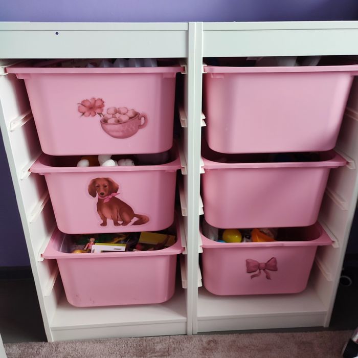 Komody  IKEA Trofast z szufladami 3 sztuki w kształcie pojemników